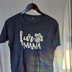 Fur Mama Womens Shirt - Blue/Gray
